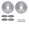 6312-76153 Brake Rotors with 3000-Series Ceramic Brake Pads Kit with Hardware, 2006-2015 Lexus/Toyota/Scion, Position: Front - image 1
