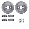 6312-76154 Brake Rotors with 3000-Series Ceramic Brake Pads Kit with Hardware, 2006-2019 Lexus/Toyota/Scion, Position: Front - image 1