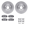 6312-76155 Brake Rotors with 3000-Series Ceramic Brake Pads Kit with Hardware, 2010-2017 Lexus/Toyota/Scion, Position: Front - image 1