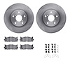 6312-76160 Brake Rotors with 3000-Series Ceramic Brake Pads Kit with Hardware, 2007-2018 Lexus/Toyota/Scion, Position: Front - image 1