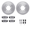 6312-76163 Brake Rotors with 3000-Series Ceramic Brake Pads Kit with Hardware, Fits Select Lexus/Toyota/Scion, Position: Rear - image 1