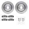 6312-76164 Brake Rotors with 3000-Series Ceramic Brake Pads Kit with Hardware, 2008-2021 Lexus/Toyota/Scion, Position: Front - image 1