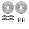 6312-76165 Brake Rotors with 3000-Series Ceramic Brake Pads Kit with Hardware, 2008-2013 Lexus/Toyota/Scion, Position: Rear - image 1