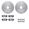 6312-76167 Brake Rotors with 3000-Series Ceramic Brake Pads Kit with Hardware, 2010-2020 Lexus/Toyota/Scion, Position: Rear - image 1