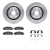 6312-76168 Brake Rotors with 3000-Series Ceramic Brake Pads Kit with Hardware, 2009-2015 Lexus/Toyota/Scion, Position: Front - image 1