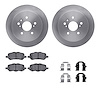 6312-76169 Brake Rotors with 3000-Series Ceramic Brake Pads Kit with Hardware, 2009-2015 Lexus/Toyota/Scion, Position: Rear - image 1