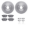 6312-76170 Brake Rotors with 3000-Series Ceramic Brake Pads Kit with Hardware, 2008-2018 Multiple Makes/Models, Position: Rear - image 1