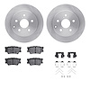 6312-76177 Brake Rotors with 3000-Series Ceramic Brake Pads Kit with Hardware, 2006-2018 Lexus/Toyota/Scion, Position: Rear - image 1