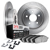 6312-76179 Brake Rotors with 3000-Series Ceramic Brake Pads Kit with Hardware, 2009-2013 Multiple Makes/Models, Position: Rear - image 1