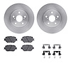 6312-76182 Brake Rotors with 3000-Series Ceramic Brake Pads Kit with Hardware, 2014-2015 Lexus/Toyota/Scion, Position: Front - image 1