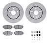 6312-76183 Brake Rotors with 3000-Series Ceramic Brake Pads Kit with Hardware, Fits Select Lexus/Toyota/Scion, Position: Front - image 1