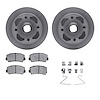 6312-80001 Brake Rotors with 3000-Series Ceramic Brake Pads Kit with Hardware, 1980-1983 Ford/Lincoln/Mercury/Mazda, Position: F - image 1