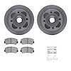 6312-80003 Brake Rotors with 3000-Series Ceramic Brake Pads Kit with Hardware, 1979-1979 Ford/Lincoln/Mercury/Mazda, Position: F - image 1