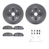 6312-80005 Brake Rotors with 3000-Series Ceramic Brake Pads Kit with Hardware, 1984-1985 Ford/Lincoln/Mercury/Mazda, Position: F - image 1