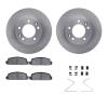 6312-80007 Brake Rotors with 3000-Series Ceramic Brake Pads Kit with Hardware, 1989-1991 Ford/Lincoln/Mercury/Mazda, Position: F - image 1