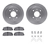 6312-80017 Brake Rotors with 3000-Series Ceramic Brake Pads Kit with Hardware, 1984-1985 Ford/Lincoln/Mercury/Mazda, Position: R - image 1