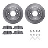 6312-80018 Brake Rotors with 3000-Series Ceramic Brake Pads Kit with Hardware, 1986-1988 Ford/Lincoln/Mercury/Mazda, Position: R - image 1