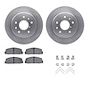 6312-80019 Brake Rotors with 3000-Series Ceramic Brake Pads Kit with Hardware, 1986-1991 Ford/Lincoln/Mercury/Mazda, Position: R - image 1