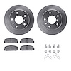 6312-80020 Brake Rotors with 3000-Series Ceramic Brake Pads Kit with Hardware, 1989-1991 Ford/Lincoln/Mercury/Mazda, Position: R - image 1