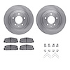 6312-80021 Brake Rotors with 3000-Series Ceramic Brake Pads Kit with Hardware, 1993-1995 Ford/Lincoln/Mercury/Mazda, Position: R - image 1