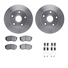 6312-80024 Brake Rotors with 3000-Series Ceramic Brake Pads Kit with Hardware, 1988-1991 Ford/Lincoln/Mercury/Mazda, Position: F - image 1