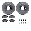 6312-80035 Brake Rotors with 3000-Series Ceramic Brake Pads Kit with Hardware, 1996-1998 Ford/Lincoln/Mercury/Mazda, Position: F - image 1