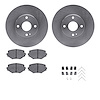 6312-80042 Brake Rotors with 3000-Series Ceramic Brake Pads Kit with Hardware, 1994-2002 Ford/Lincoln/Mercury/Mazda, Position: F - image 1
