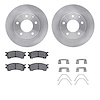 6312-80043 Brake Rotors with 3000-Series Ceramic Brake Pads Kit with Hardware, 1993-2003 Ford/Lincoln/Mercury/Mazda, Position: F - image 1