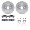 6312-80044 Brake Rotors with 3000-Series Ceramic Brake Pads Kit with Hardware, 1999-2003 Ford/Lincoln/Mercury/Mazda, Position: F - image 1
