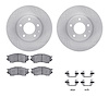 6312-80045 Brake Rotors with 3000-Series Ceramic Brake Pads Kit with Hardware, 2001-2002 Ford/Lincoln/Mercury/Mazda, Position: F - image 1