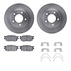 6312-80047 Brake Rotors with 3000-Series Ceramic Brake Pads Kit with Hardware, 1998-2003 Ford/Lincoln/Mercury/Mazda, Position: F - image 1