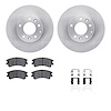 6312-80052 Brake Rotors with 3000-Series Ceramic Brake Pads Kit with Hardware, 2003-2005 Ford/Lincoln/Mercury/Mazda, Position: F - image 1