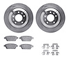 6312-80062 Brake Rotors with 3000-Series Ceramic Brake Pads Kit with Hardware, 2006-2007 Ford/Lincoln/Mercury/Mazda, Position: R - image 1