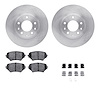 6312-80063 Brake Rotors with 3000-Series Ceramic Brake Pads Kit with Hardware, 2006-2015 Ford/Lincoln/Mercury/Mazda, Position: F - image 1