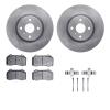 6312-80071 Brake Rotors with 3000-Series Ceramic Brake Pads Kit with Hardware, Fits Select Multiple Makes/Models, Position: Fron - image 1