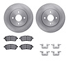 6312-80072 Brake Rotors with 3000-Series Ceramic Brake Pads Kit with Hardware, 2011-2015 Ford/Lincoln/Mercury/Mazda, Position: F - image 1