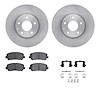 6312-80073 Brake Rotors with 3000-Series Ceramic Brake Pads Kit with Hardware, 2013-2015 Ford/Lincoln/Mercury/Mazda, Position: F - image 1