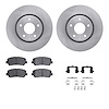 6312-80074 Brake Rotors with 3000-Series Ceramic Brake Pads Kit with Hardware, Fits Select Ford/Lincoln/Mercury/Mazda, Position: - image 1