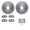 6312-80077 Brake Rotors with 3000-Series Ceramic Brake Pads Kit with Hardware, 2014-2015 Ford/Lincoln/Mercury/Mazda, Position: R - image 1