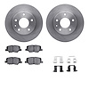 6312-80078 Brake Rotors with 3000-Series Ceramic Brake Pads Kit with Hardware, 2014-2016 Ford/Lincoln/Mercury/Mazda, Position: R - image 1