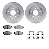 6312-80081 Brake Rotors with 3000-Series Ceramic Brake Pads Kit with Hardware, Fits Select Ford/Lincoln/Mercury/Mazda, Position: - image 1