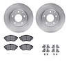 6312-80084 Brake Rotors with 3000-Series Ceramic Brake Pads Kit with Hardware, 2014-2018 Ford/Lincoln/Mercury/Mazda, Position: F - image 1