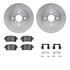 6312-91002 Brake Rotors with 3000-Series Ceramic Brake Pads Kit with Hardware, 2004-2006 Lexus/Toyota/Scion, Position: Front - image 1
