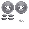 6312-91003 Brake Rotors with 3000-Series Ceramic Brake Pads Kit with Hardware, 2011-2016 Lexus/Toyota/Scion, Position: Rear - image 1