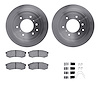 6312-92002 Brake Rotors with 3000-Series Ceramic Brake Pads Kit with Hardware, 2008-2014 Mitsubishi, Position: Rear - image 1