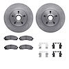 6312-92006 Brake Rotors with 3000-Series Ceramic Brake Pads Kit with Hardware, 2006-2012 Ford/Lincoln/Mercury/Mazda, Position: F - image 1