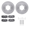 6312-92014 Brake Rotors with 3000-Series Ceramic Brake Pads Kit with Hardware, 2013-2015 Lexus/Toyota/Scion, Position: Front - image 1