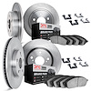 6314-03031 Brake Rotors with 3000-Series Ceramic Brake Pads Kit with Hardware, 2014-2017 Kia/Hyundai/Genesis, Position: Front an - image 1