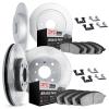 6314-03059 Brake Rotors with 3000-Series Ceramic Brake Pads Kit with Hardware, 2013-2015 Mopar, Position: Front and Rear - image 1