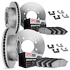6314-48005 Brake Rotors with 3000-Series Ceramic Brake Pads Kit with Hardware, 1999-2013 GM, Position: Front and Rear - image 1
